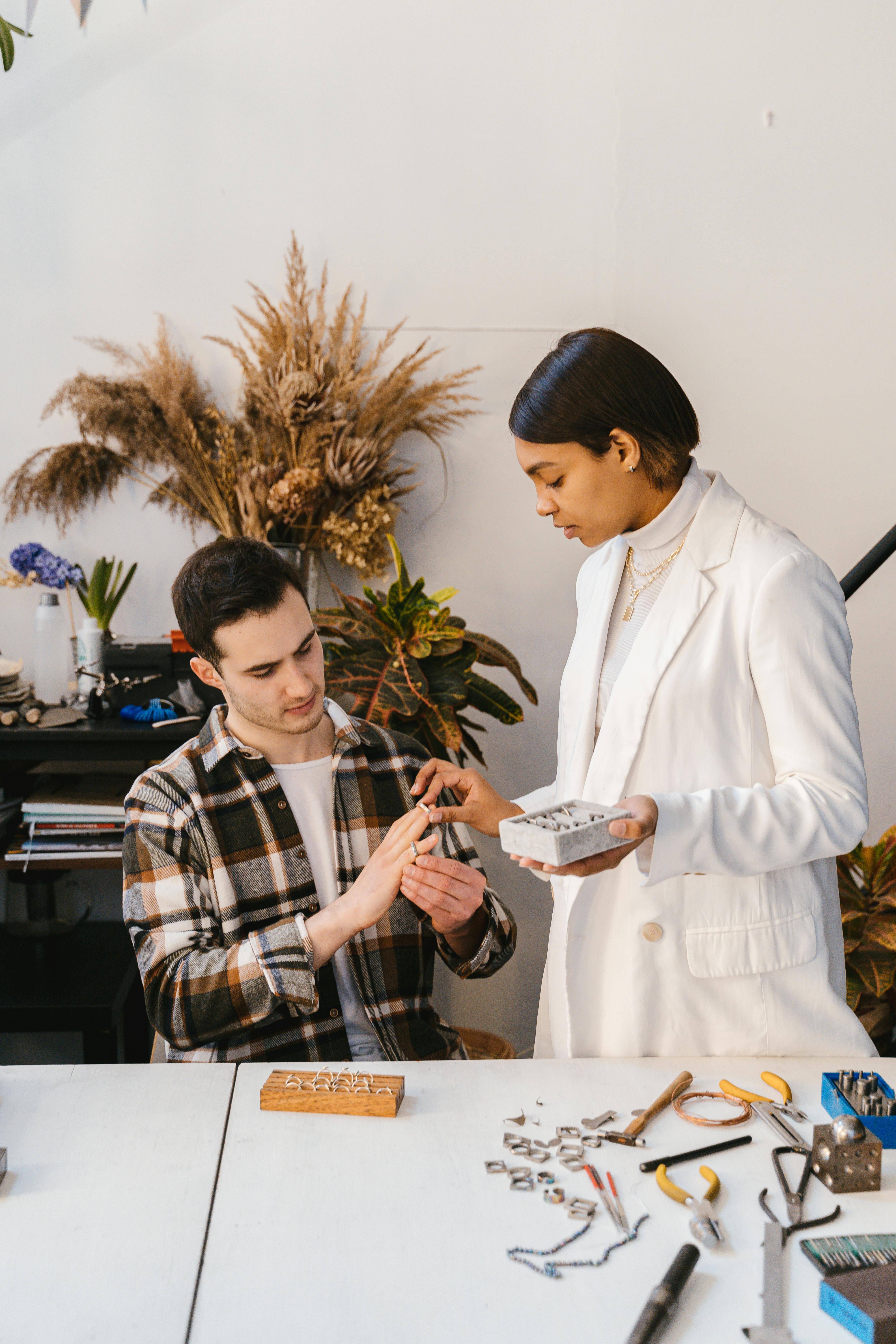 Gold necklace detail